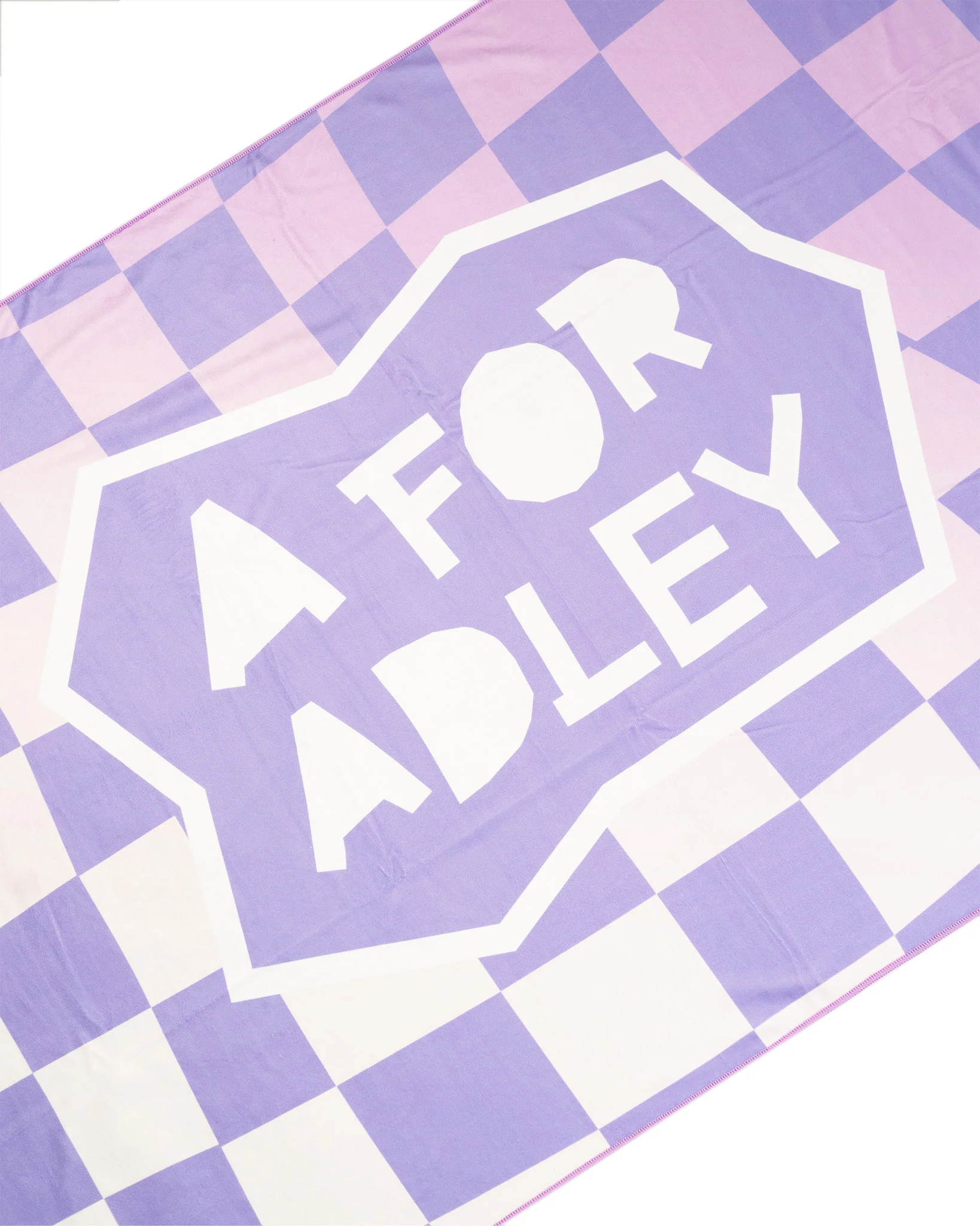 Adley's Lavender Checkered Towel - Image 3