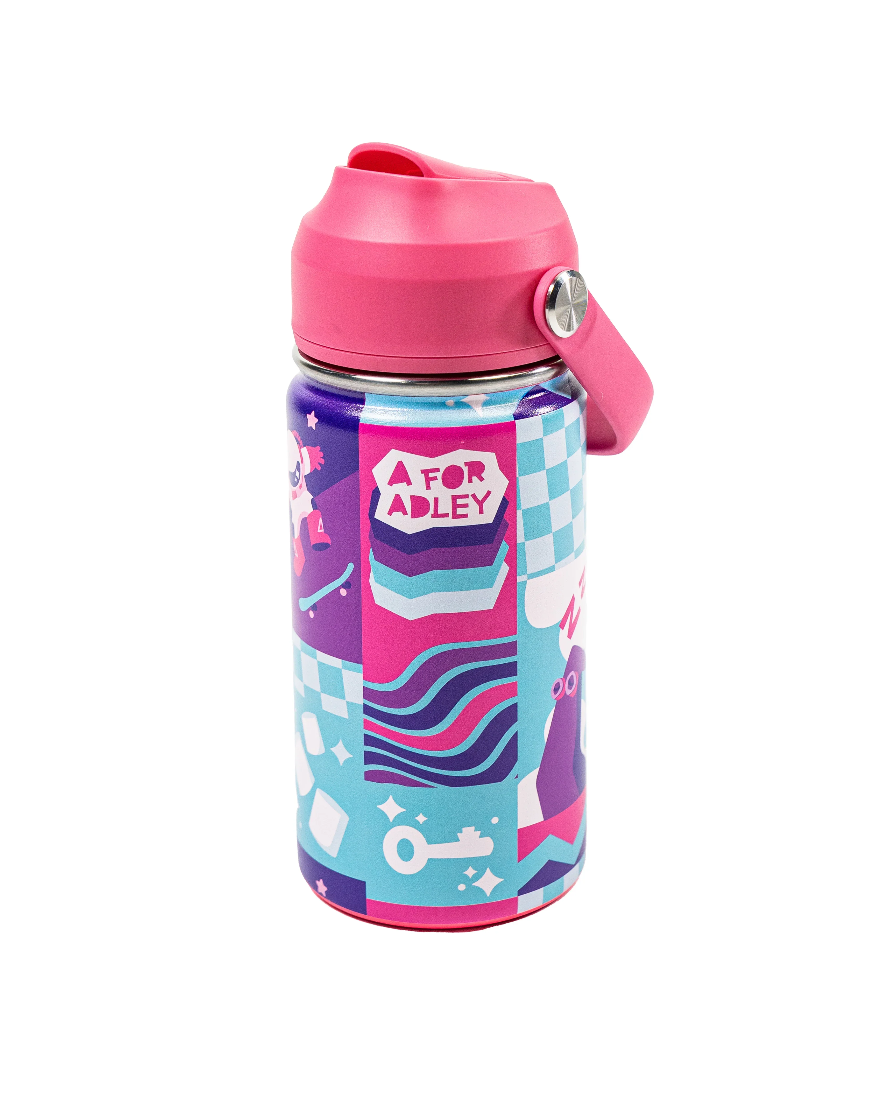 Adley's Retro Checkered Water Bottle - Image 5