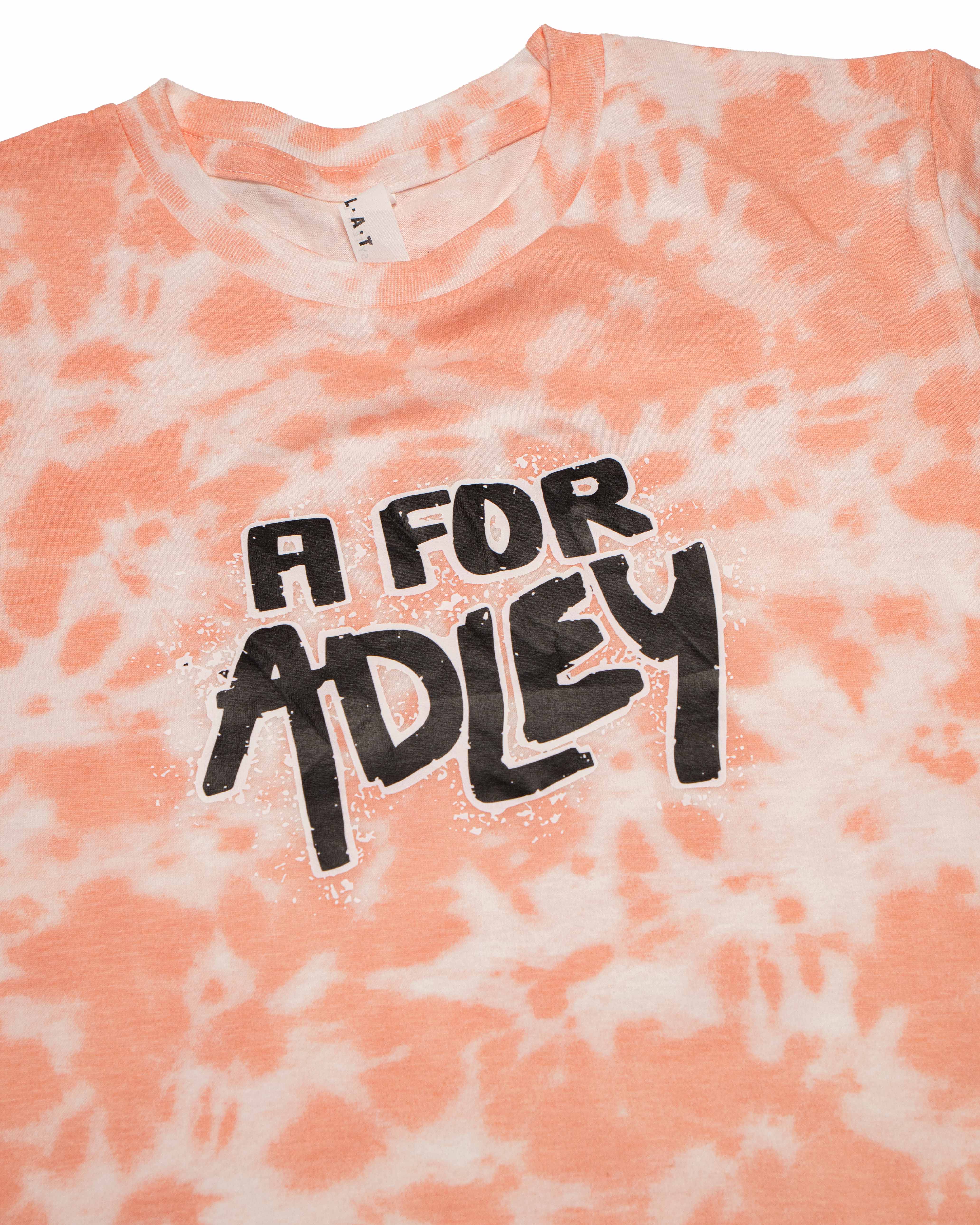 Adley's Spray Logo Tee (pink tie-dye) - Image 2