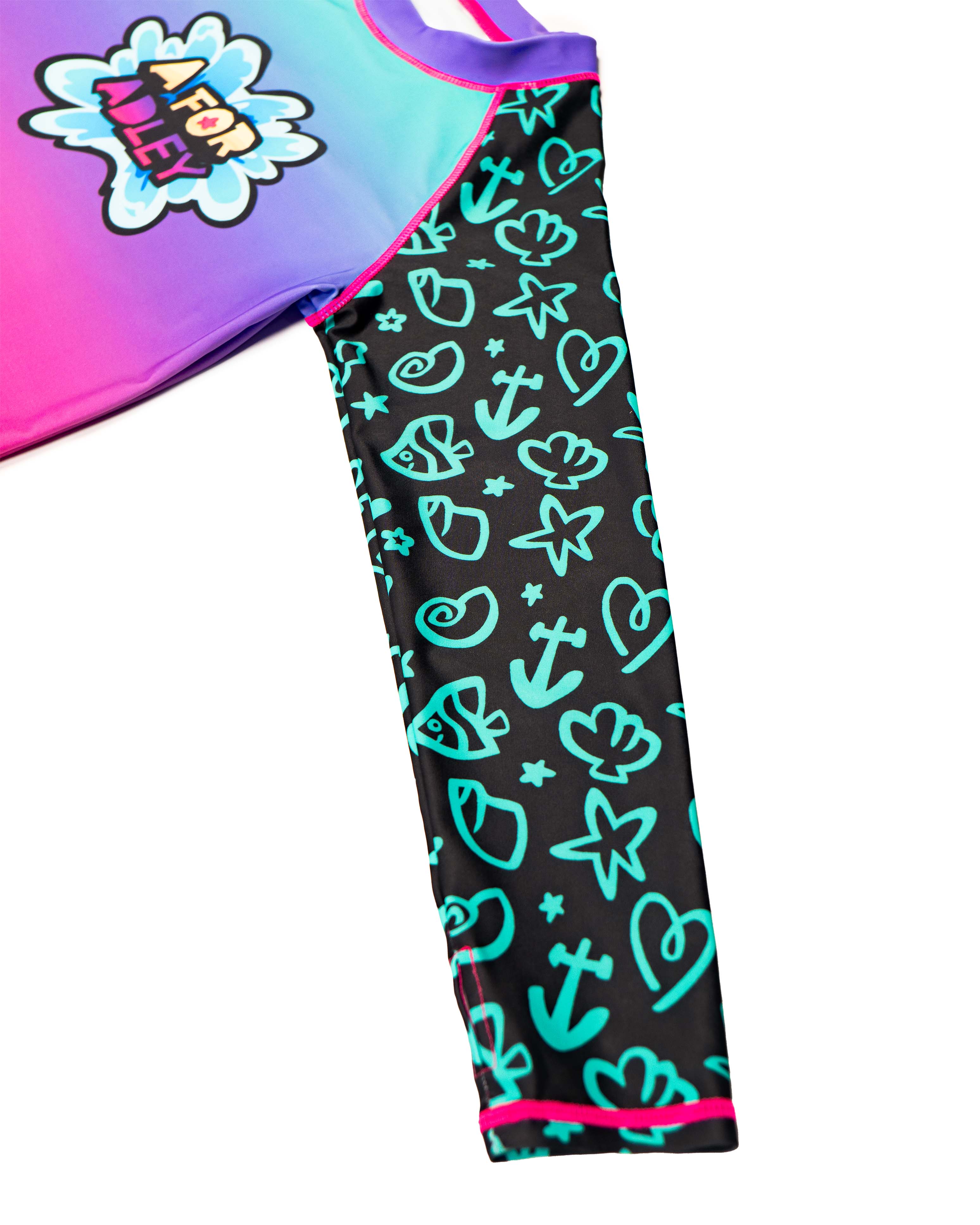 A for Adley Summer Splash Rashguard - Image 5