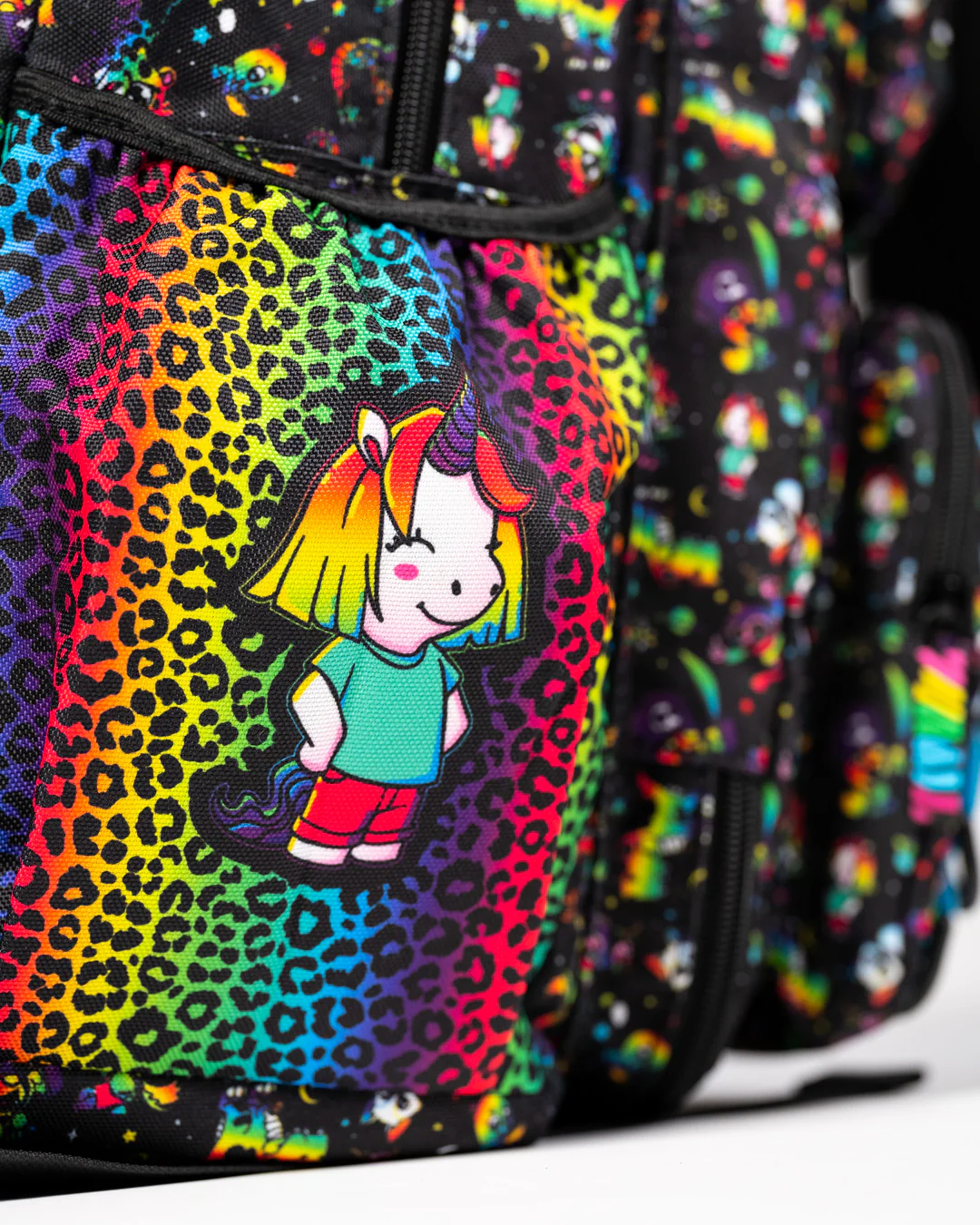 Black Neon Rainbow Backpack - Image 10