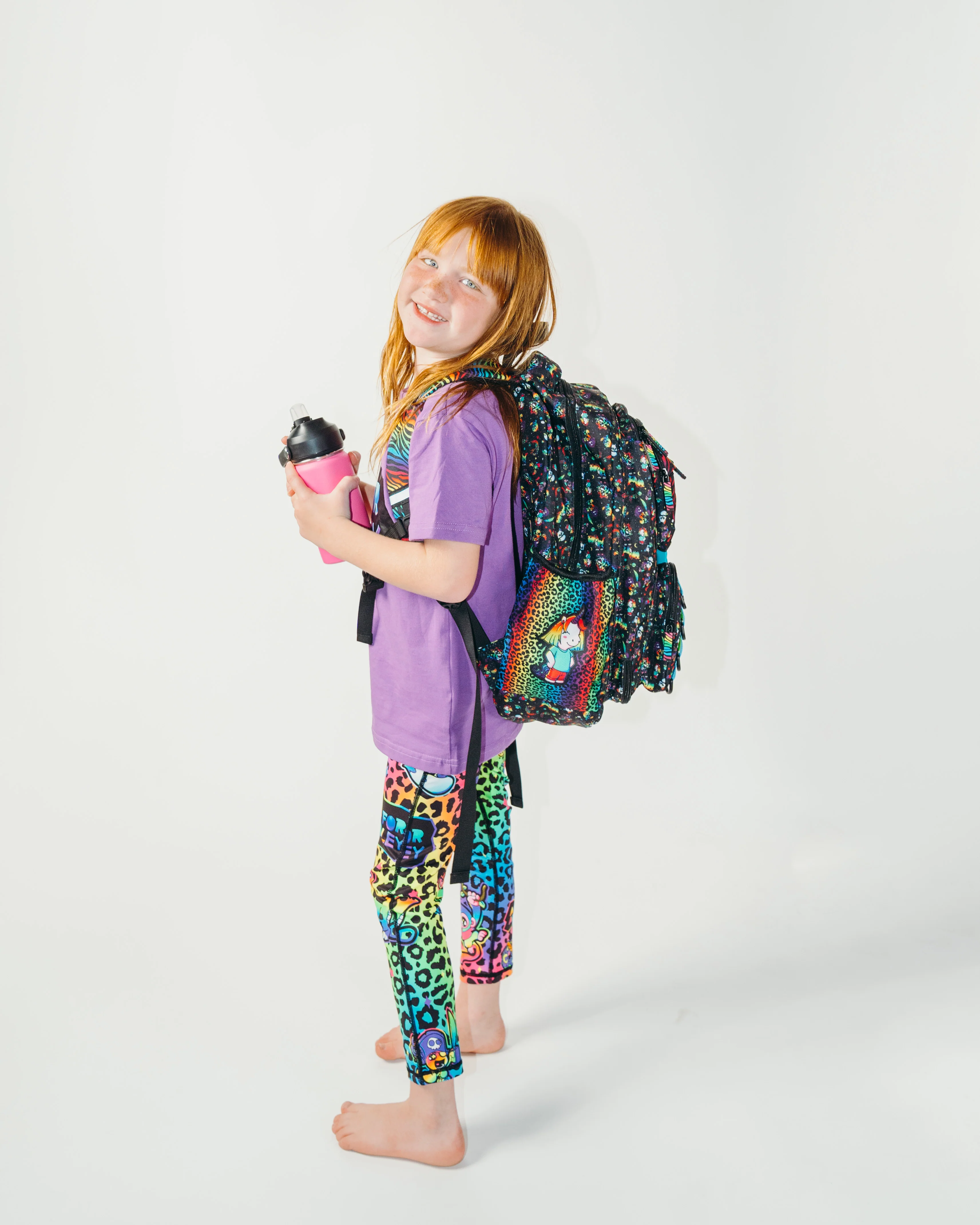 Black Neon Rainbow Backpack - Image 3