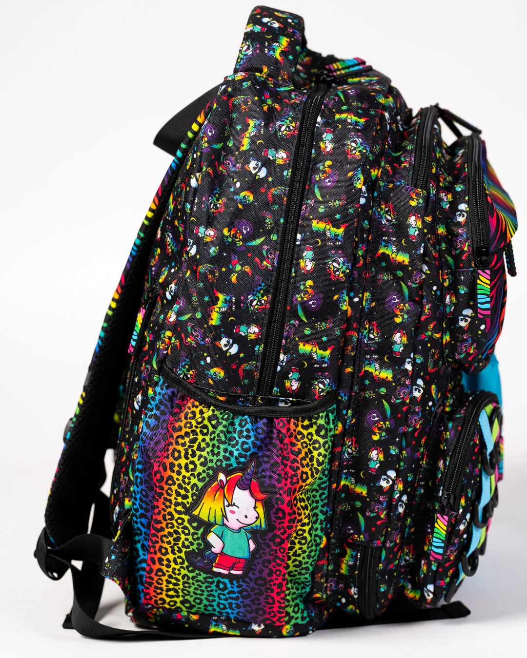 Black Neon Rainbow Backpack - Image 4