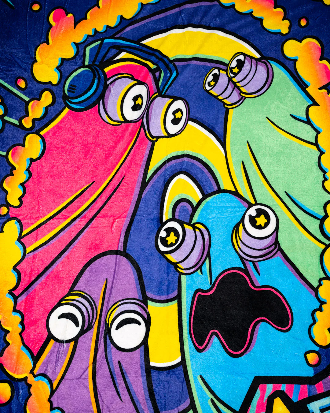 Neon Rainbow Ghosts Blanket - Image 3