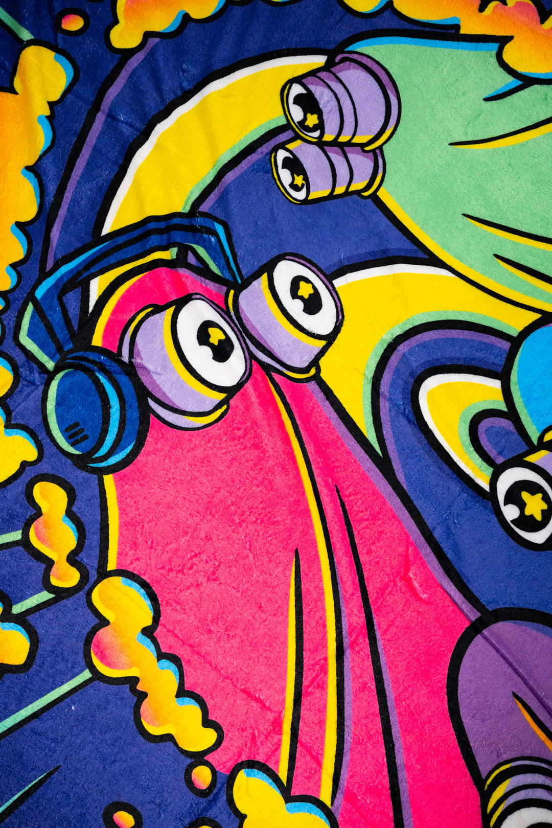 Neon Rainbow Ghosts Blanket - Image 6