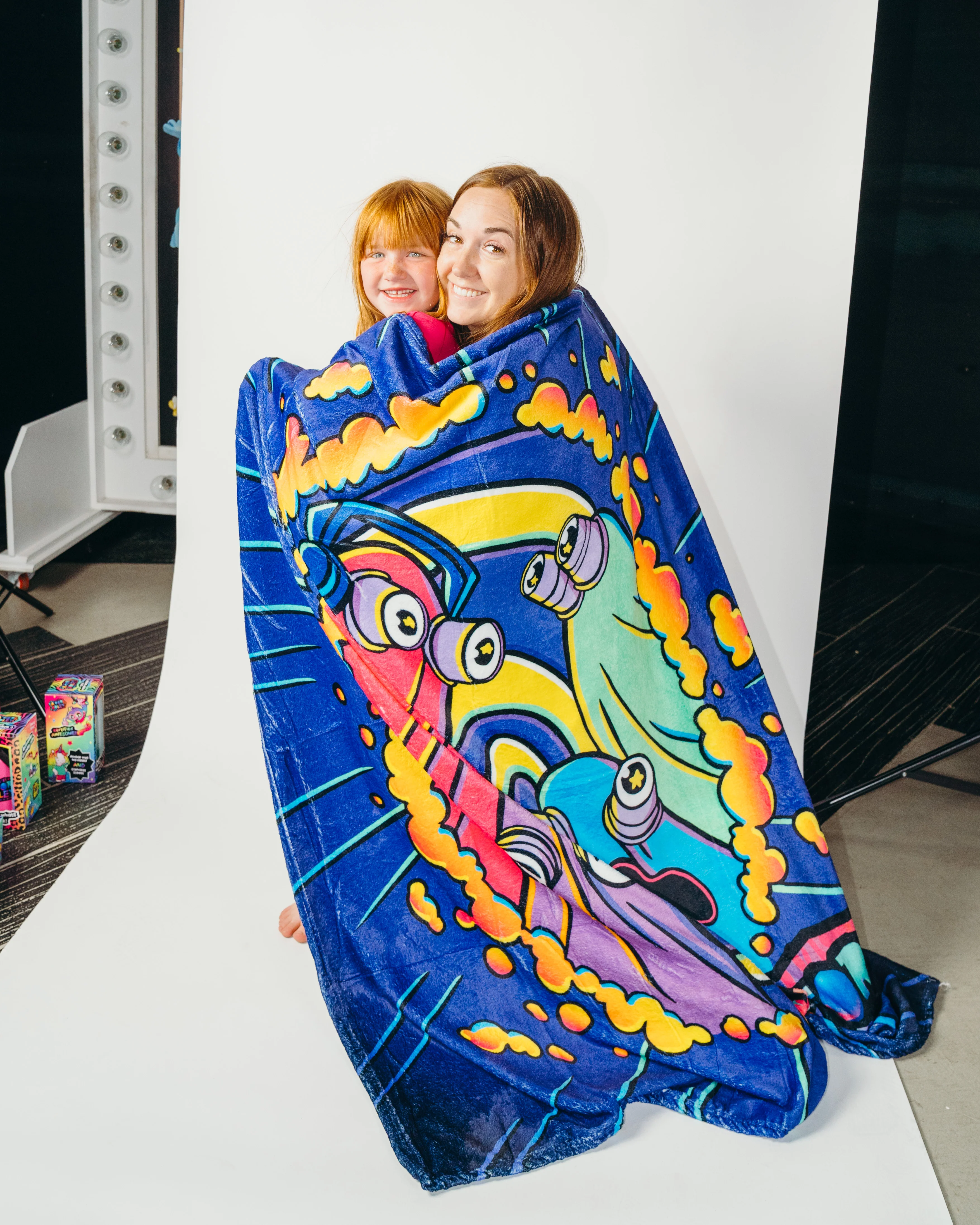 Neon Rainbow Ghosts Blanket - Image 7