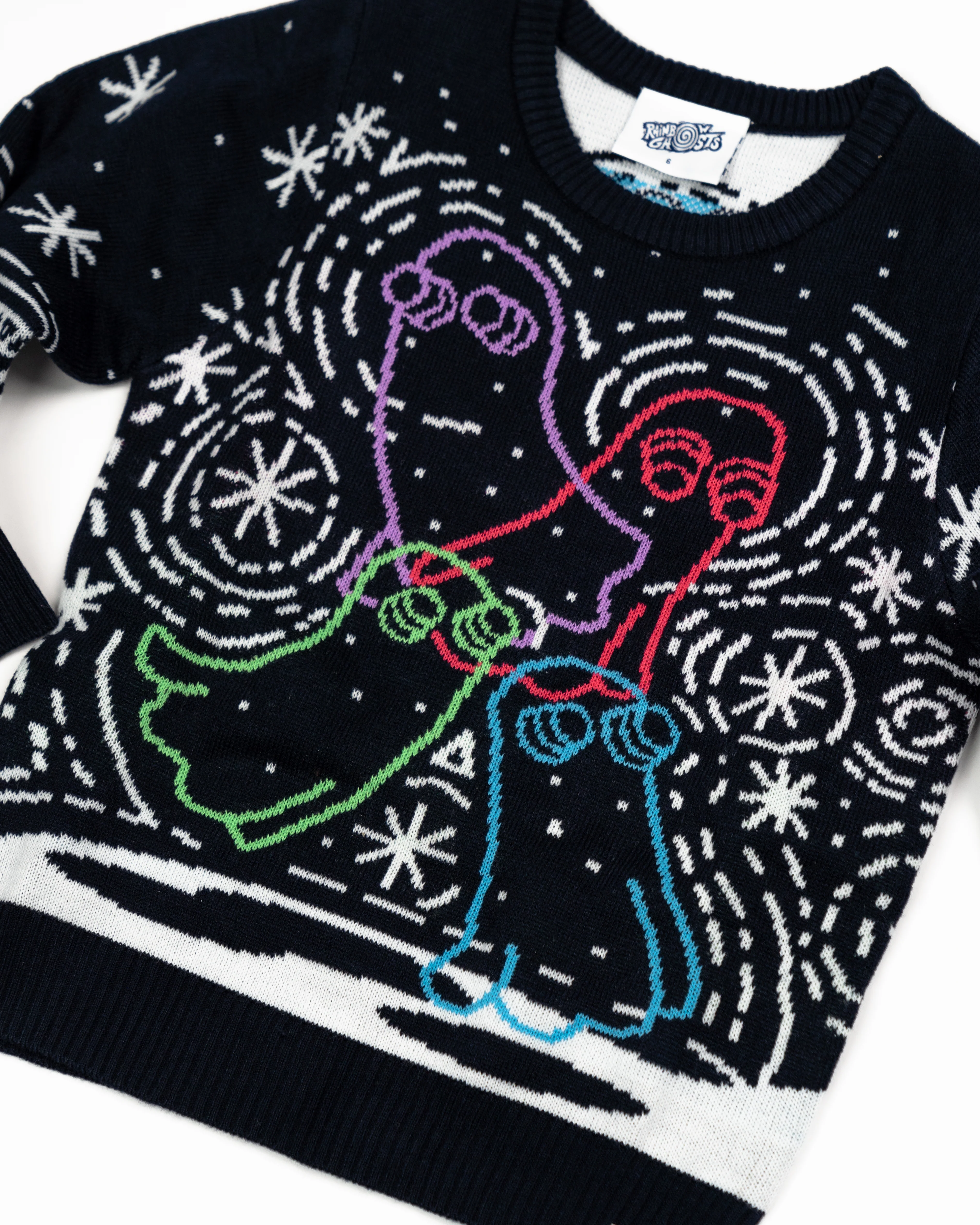 Rainbow Ghosts Comfy Snow Sweater - Image 3