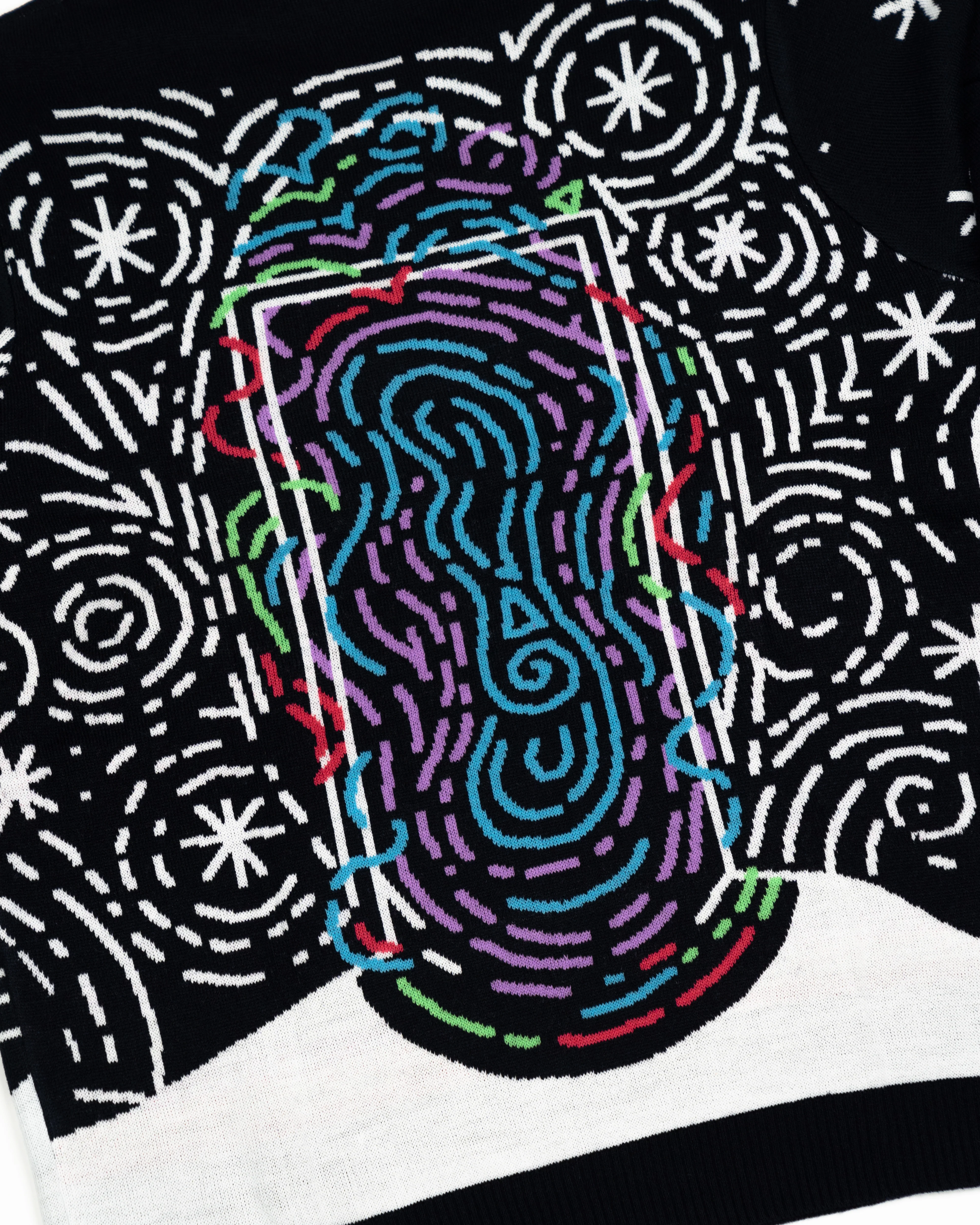 Rainbow Ghosts Comfy Snow Sweater - Image 4
