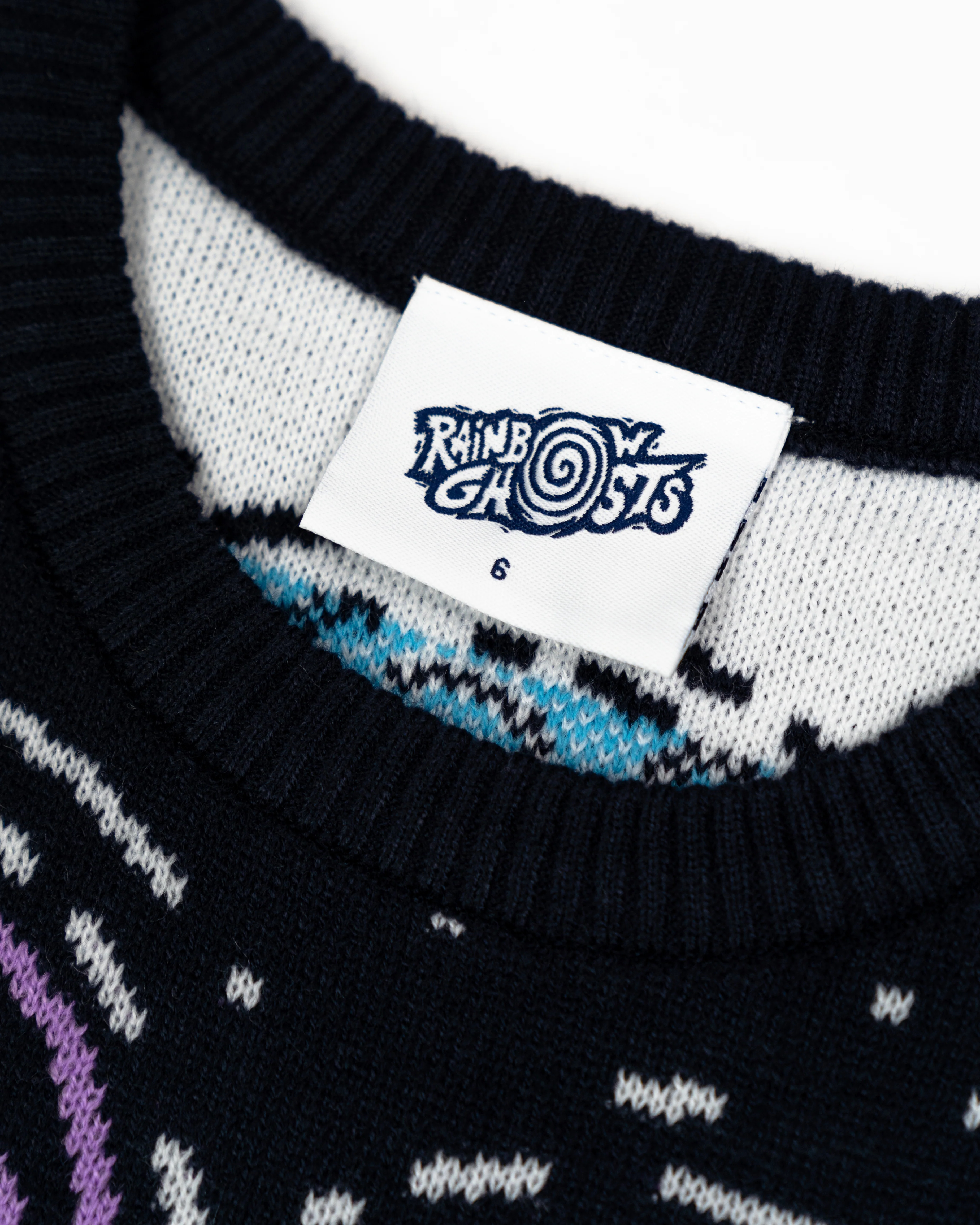 Rainbow Ghosts Comfy Snow Sweater - Image 5